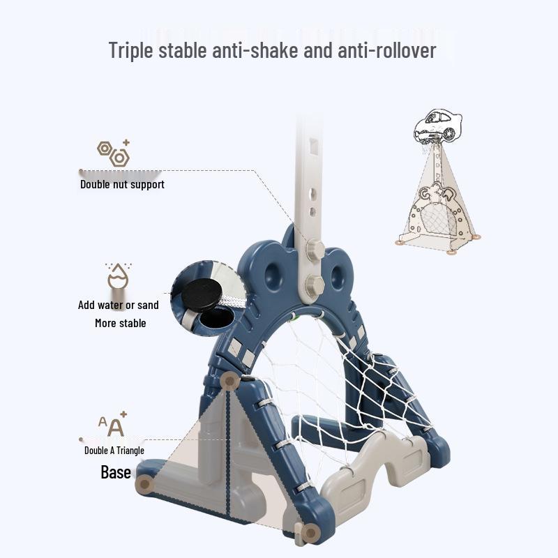 Adjustable Basketball Hoop for Kids - Indoor/Outdoor Sports Toy Stand