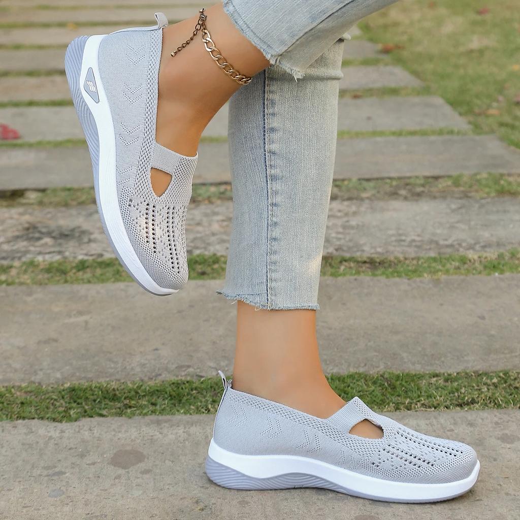 Fashion Women's Summer Sports Shoes, Simple Single-color Shoes, Solid-color Mom Shoes Series of Casual Sports Shoes
