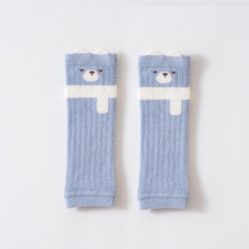 Xiyu Jia Winter Baby Knee Pads - Thick, Warm Cartoon Half-Velvet Crawling Leg Warmers