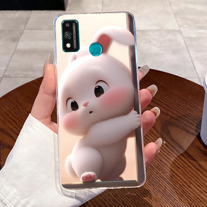 Jelly Casing For Honor 9X Lite 9XLite Capa Coque Clear Silicone Soft TPU Back Cover Cute Cat Rabbit Heart Protective Case Fundas