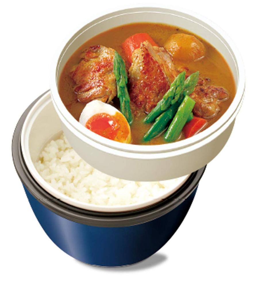 ASVEL Insulated Lunch Cafe Bowl 800ml Capacity 2 Servings of Vacuum Large Dishwasher A3256 Box, Style, (Holds Rice), 2-Tier, Insulated, Capacity, Ag+