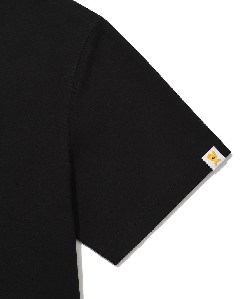 WACKY WILLY Surfing Kiki Graphic Short Sleeve T-Shirt Black
