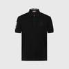 [Collar Letter Fashion Print] Spring/Summer Casual Men's Stand Up Collar Short Sleeved Polo Shirt