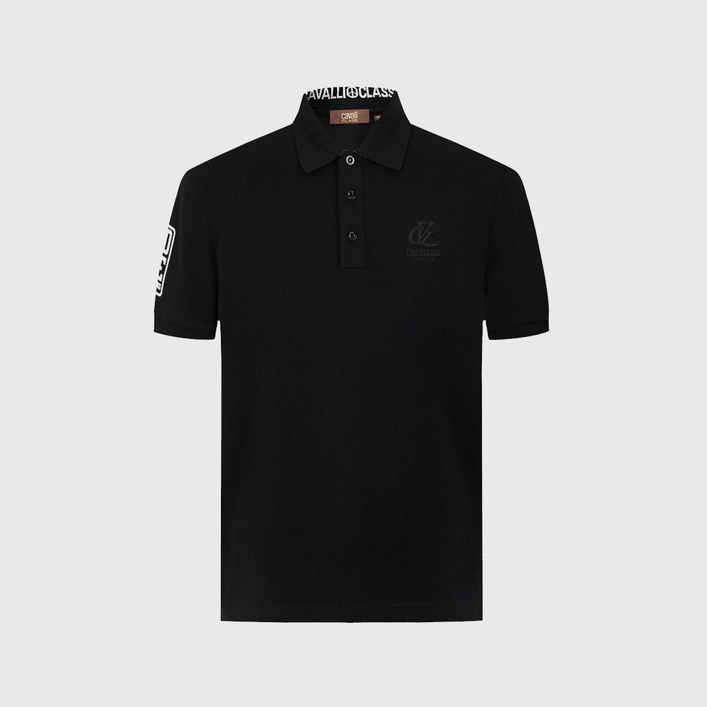 [Collar Letter Fashion Print] Spring/Summer Casual Men's Stand Up Collar Short Sleeved Polo Shirt