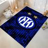 Tappeto Logo Inter Milan, Design Blu e Nero con Accenti Stellati Adatto per l'uso come antiscivolo per soggiorno camera da letto divani