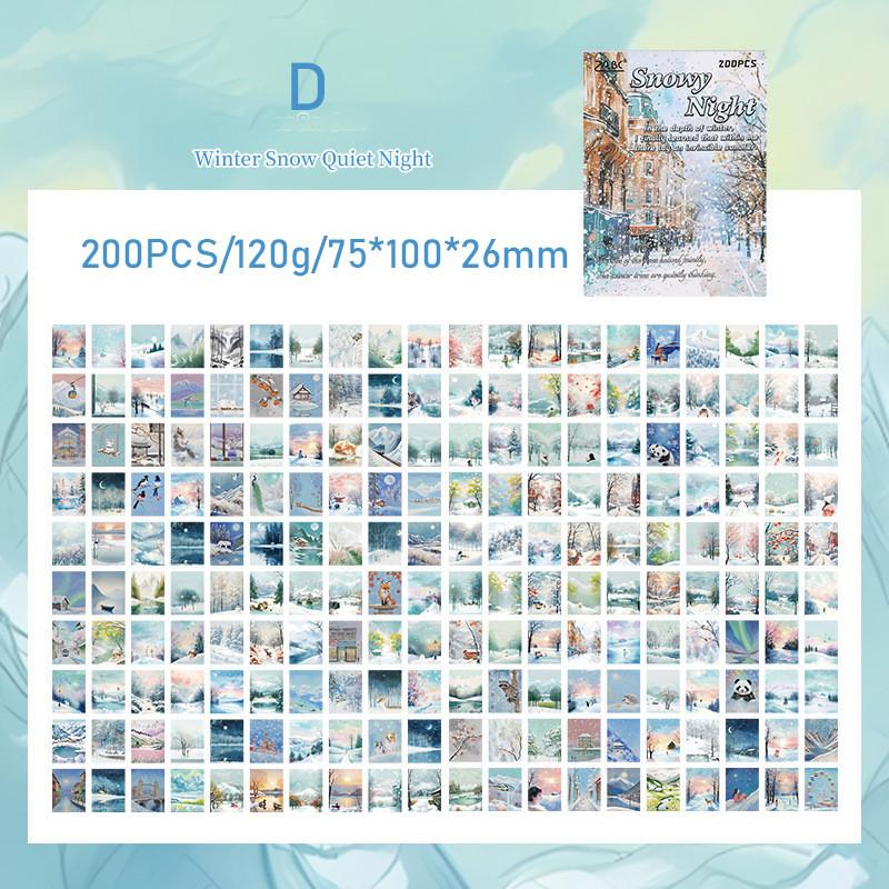 

200 листов/упаковка ретро материалы бумага серия пейзаж DIY украшение для скрапбукинга планирование журнала коллаж альбом материал бумага