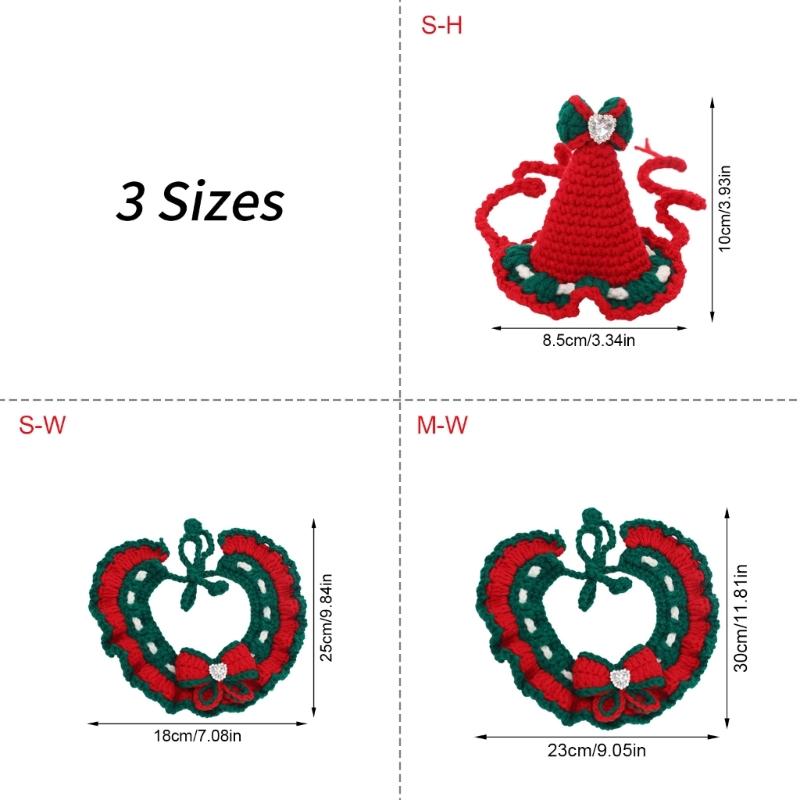 Warm Christmas Pet Scarf For Dogs And Cats Comfortable Warm Winter Neck Wrap With Holiday Design Reversible Pet Scarf