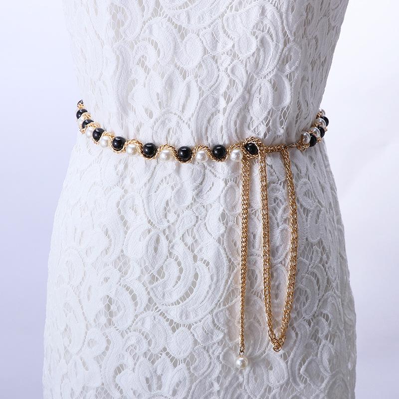 Women's Plus Size Pearl Waist Chain for Dresses