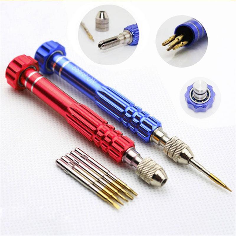 5 In 1 Alloy Magnetic Disassemble Open Repair Screwdriver Tool Set for Cell Phones Eletronic Devices