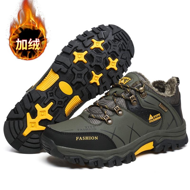 

Мужские альпинистские зимние утепленные мягкие удобные теплые холодостойкие легкие водонепроницаемые нескользящие с толстой подошвой амортизирующие сноубутсы 47 армия зеленый