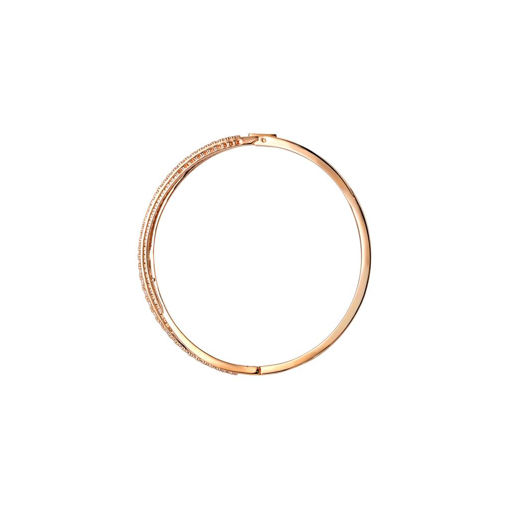 Swarovski Hyperbola Bangles Womens Rose Gold