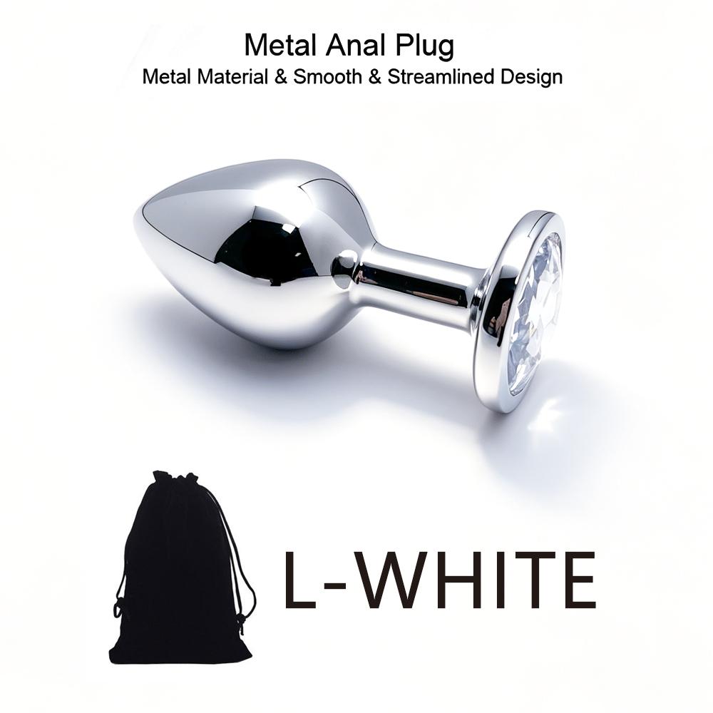 5 Size Black Butt Plug Metal Anal Plug Jewelry Base Beginner To Expert G-point Massage Dildos Adult Women Toys Adult Sex Toys