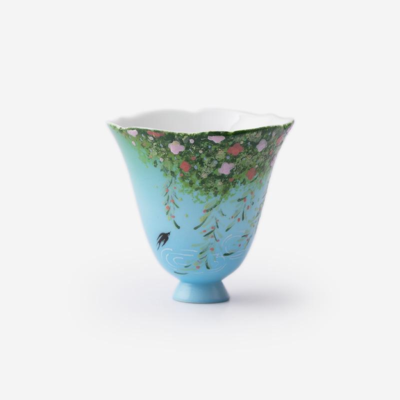 

40ml Greasepaint Wicker Swallow Teacup Aesthetic Tea Bowl Beautiful Tea Cup Tea-tasting Personal Cup Chazhan Master Cups Teaset