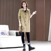 Women's Mid-Length Trench Coat - 2025 Spring/Autumn Fashion, Loose Fit, Plus Size, Perfect for Middle-Aged Women, Casual Sophisticated Style.