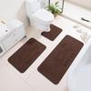 3D Carved Three-Dimensional Bathroom Floor Mat Toilet Three-Piece Non-Slip Absorbent Carpet