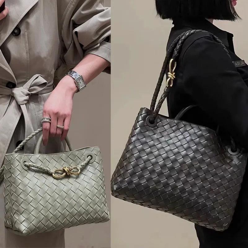 Bestselling BV Woven 8-Shaped Buckle Handbag - Versatile Shoulder & Crossbody Bag