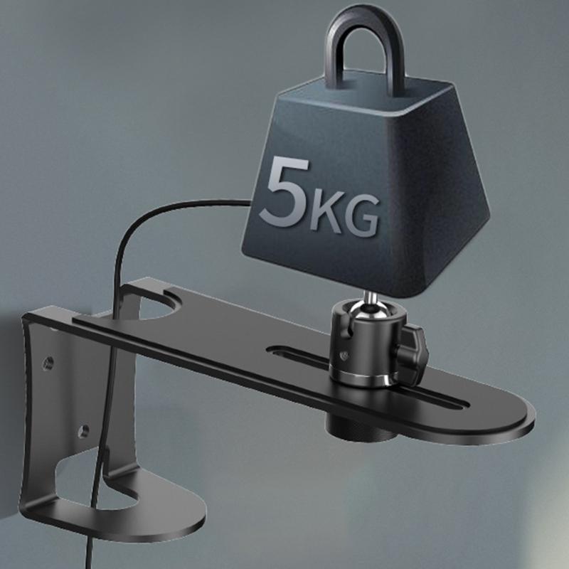Adjustable 360 Rotating Projector Wall Mount Bracket 90° Tilt Heavy Duty Metal Ceiling Stand for Home Theater Office