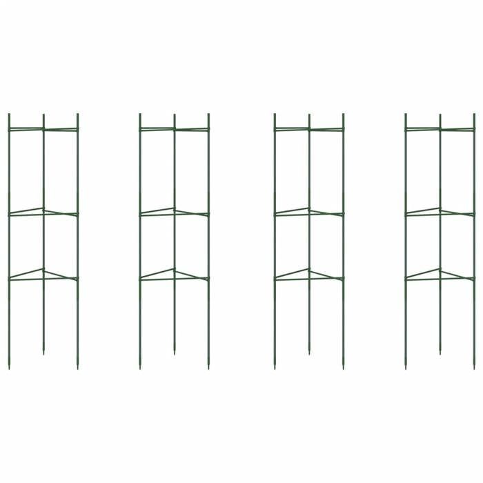 VidaXL Cages à tomates 4 pcs 116 cm acier et PP, support pour plants de tomates, cage de plantes de tomates, treillis pour 3281483