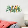 Self-adhesive Watercolor Parrot Branches Leaves Wall Stickers for Living Room Bedroom Entryway Home Decor