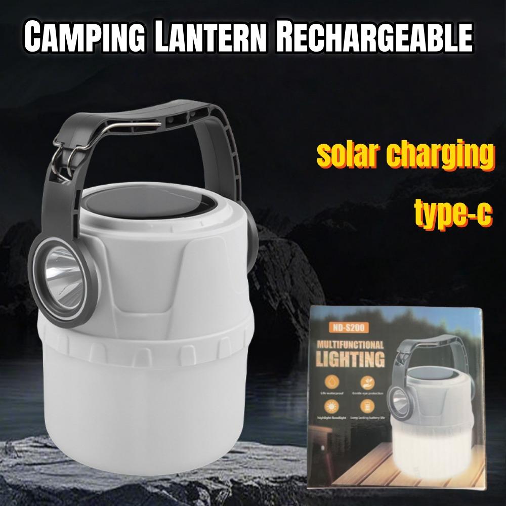 

Solar Light Bulb Camping Solar LED Light USB Rechargeable Lighting Modes Tent Hanging Bulb for Outdoor Hiking Emergency Outage