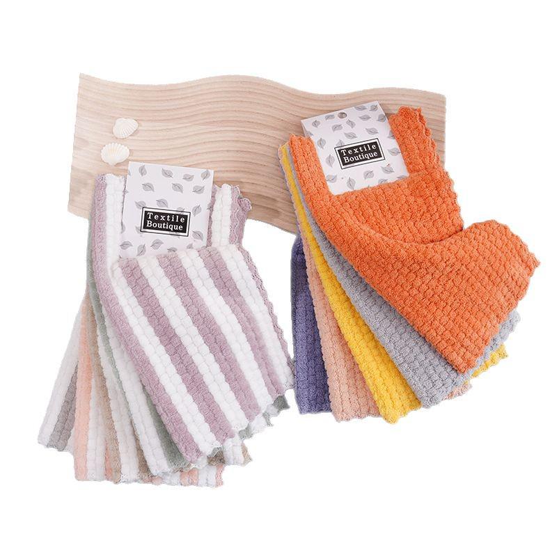 Coral Fleece Square Dishcloth 30x30 - Thick, Absorbent, Lint-Free, Soft Kitchen Towel