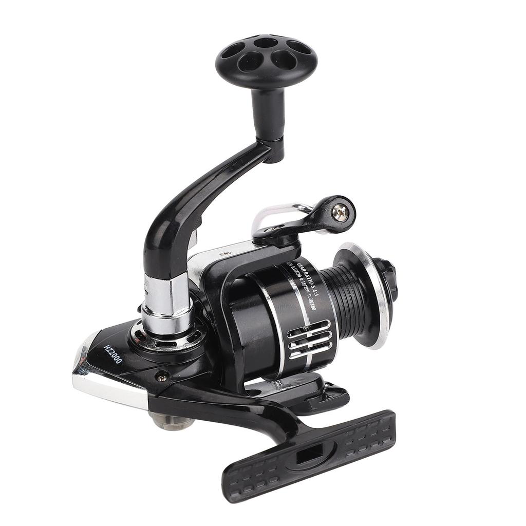 HZ2000 Metal Spinning Fishing Reel High Speed 5.1:1 for Sea Fishing Telescopic Fishing Rod