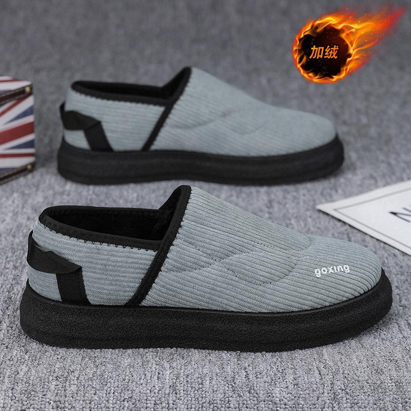 Cotton Shoes New Winter Velvet Thickened Warm Soft Sole Non-slip Dad Cotton Slippers