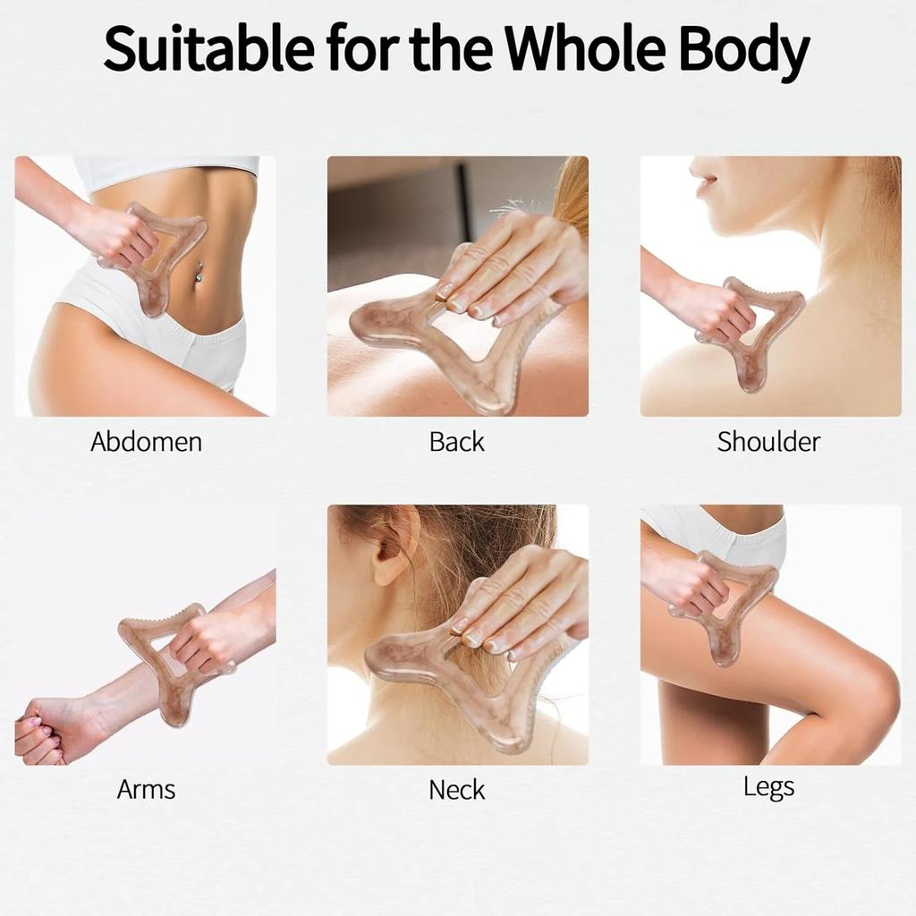 Resin Gua Sha Massage Tool Handheld Body Scraping Board Serrated Edge Massager Back Neck Shoulder Muscle Skin Spa Beauty Tool