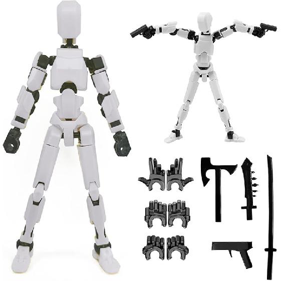 (Assembly Completed) Titan13 Action Figure Set,Upgrade Lucky Robot 13 Action Figure,3D Printed Multi-Jointed Movable,Nova 13 Action Figure for