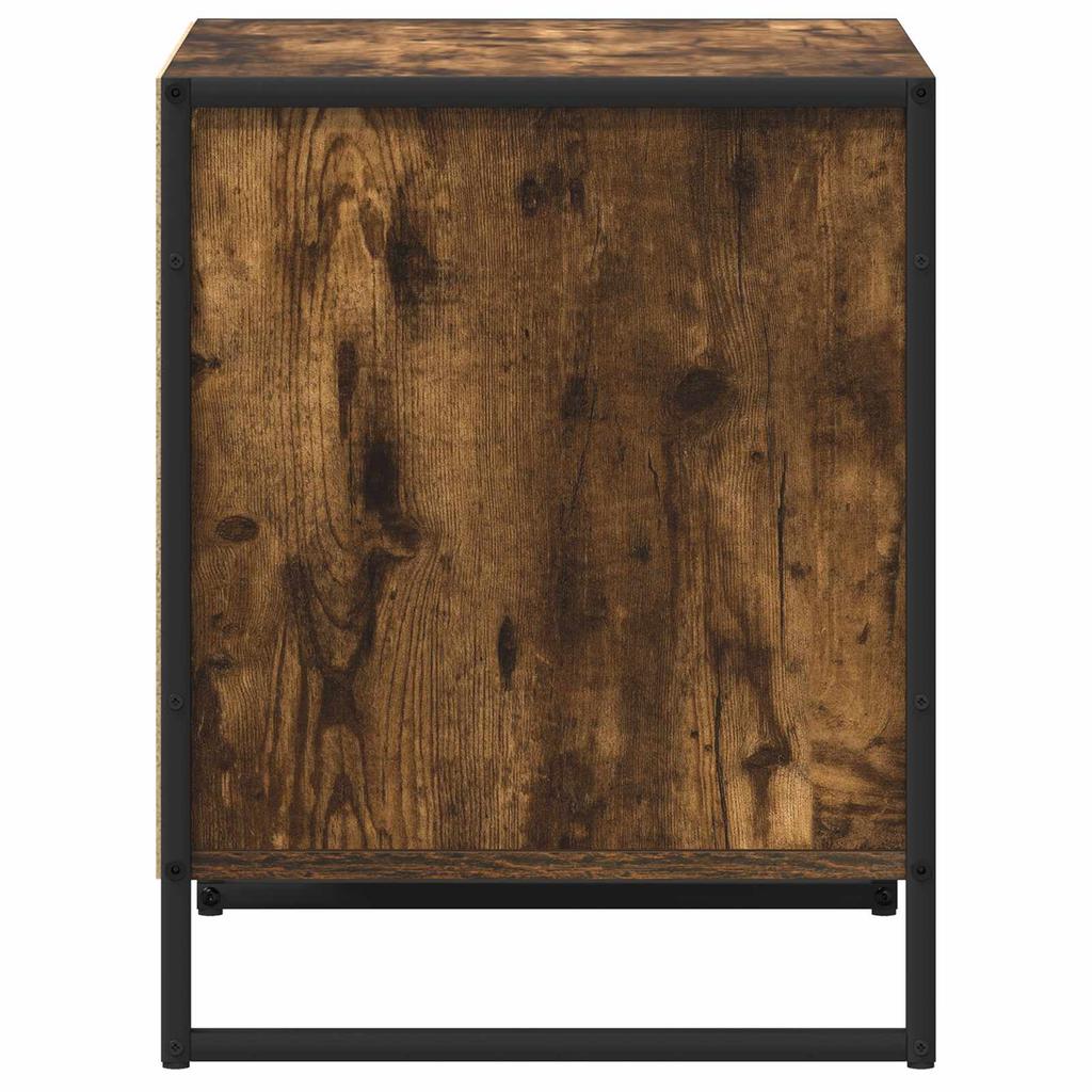 Nightstand Smoked Oak 50 x 39.5 x 50 cm Particleboard
