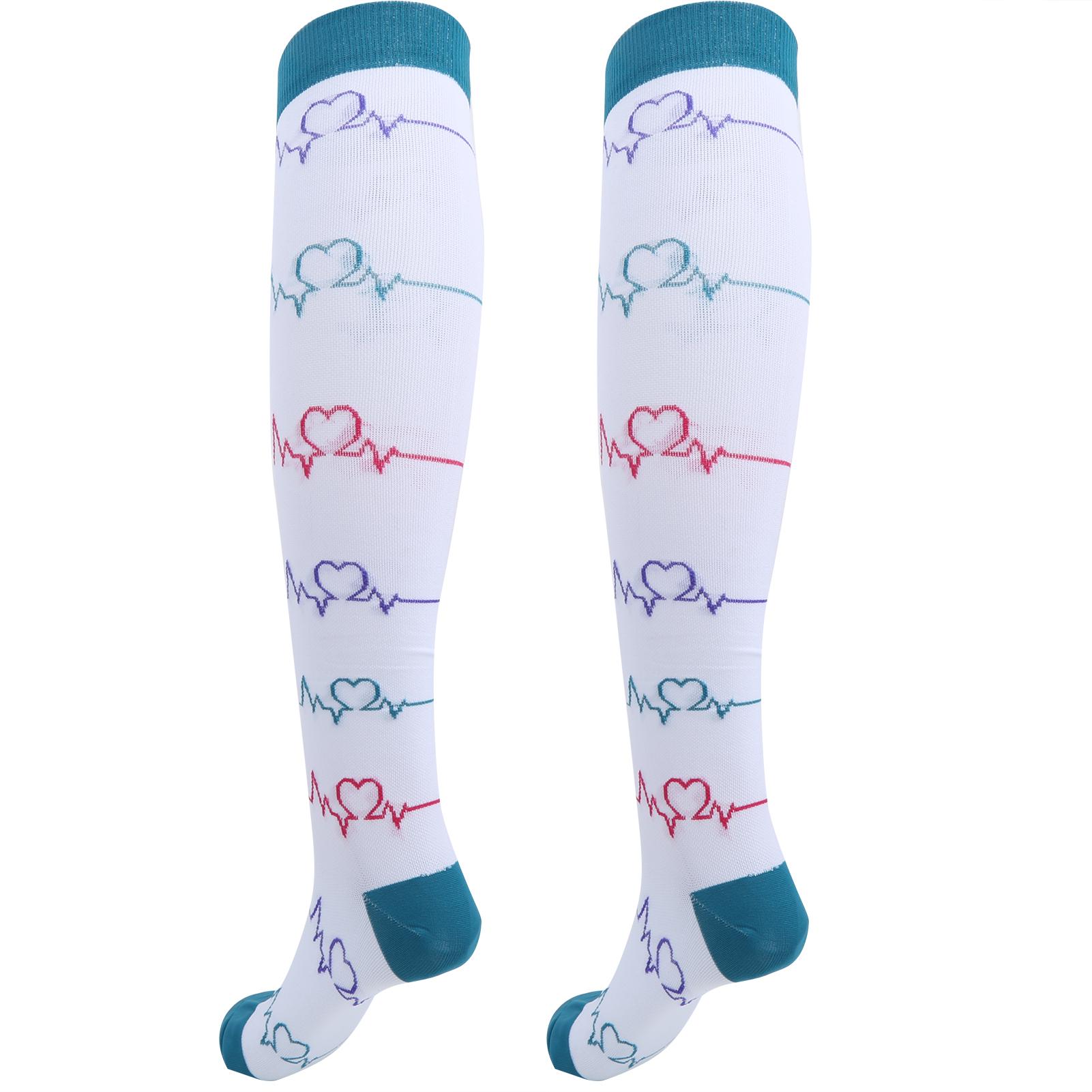 1 Pair Outdoor Sports Compression Socks Running Riding Mountain Climbing Calf Length Socks (LCelsiusXL)