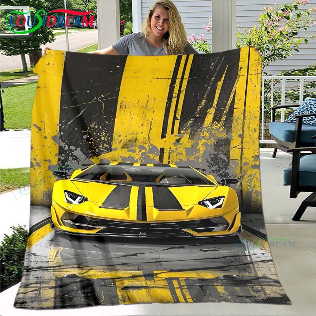 Cartoon N-Need for Speed Print Blanket,Flannel Throw Blanket for Bed Sofa Picnic Office Hiking Leisure Nap N-NFS Birthday Gift