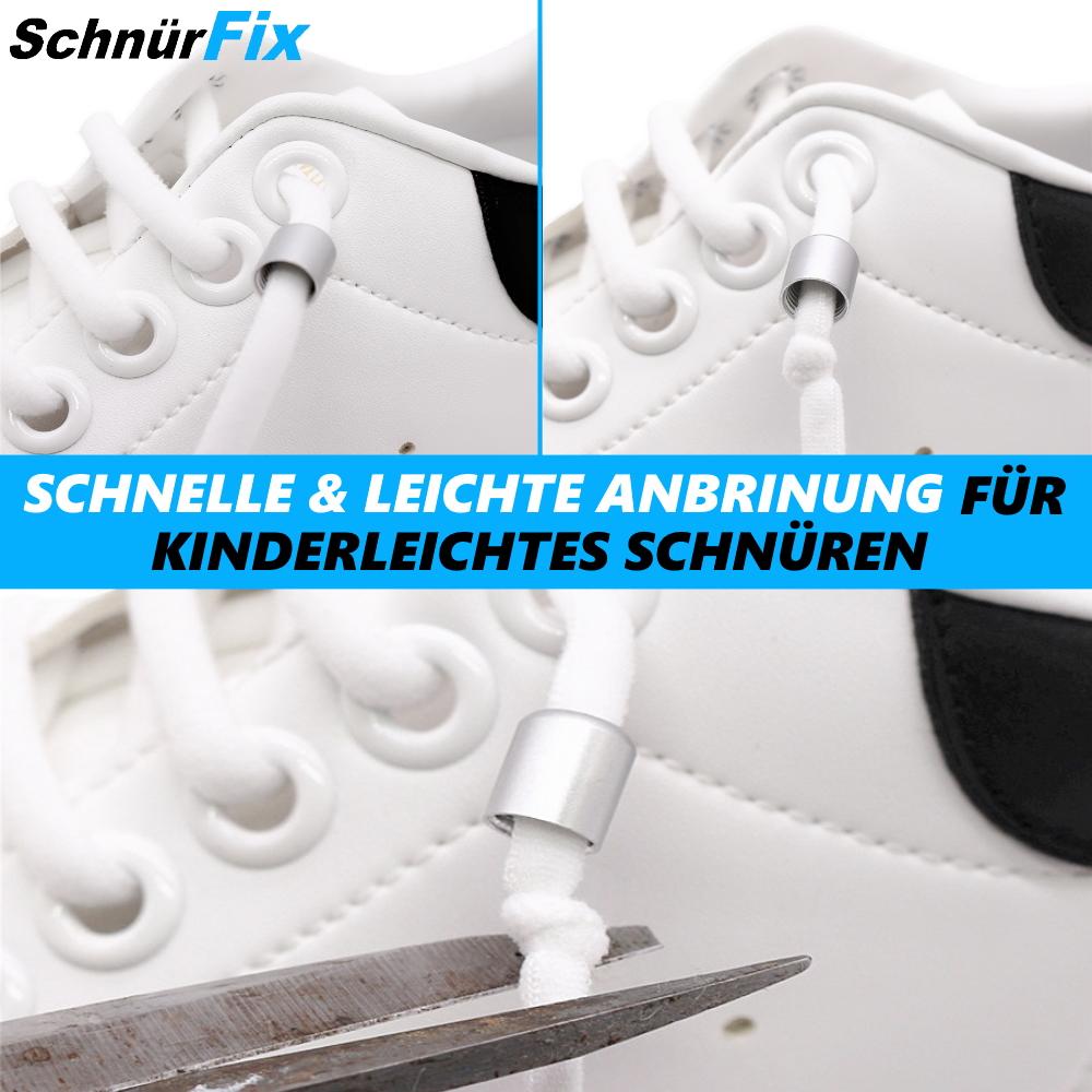 SCHNÜRFIX Lisser Hurtigfeste uten knyting Skolisser Elastiske flate