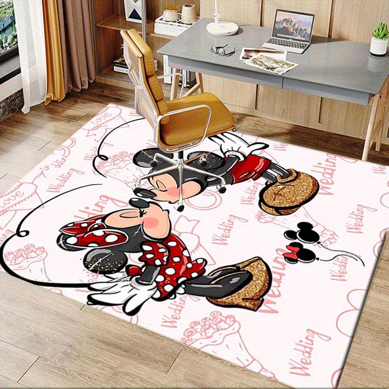 Office Rug Mickey Mouse, Minnie Mouse theme 3D Printed Anti-Slip Rug-Machine Washable for Living Room