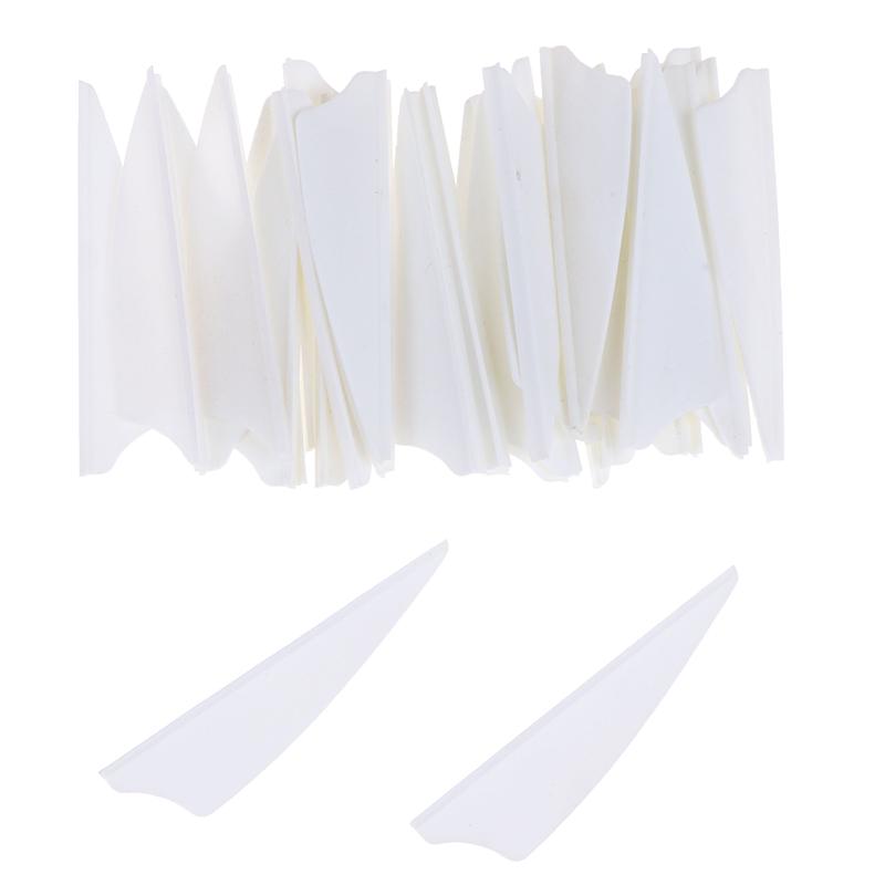 30Pcs/Bag 2" Rubber Vanes Archery Arrow Feather Fletching Shield Diy Tool