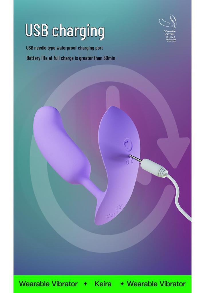 Remote Control Wearable Vibrator: Dual-Ended Clitoral & G-Spot Massager with Small Insertable Penis Attachment
