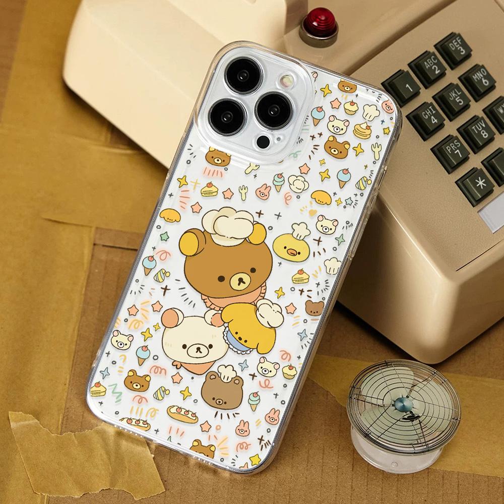 Japanese Rilakkumas Cute Phone Case For Samsung Galaxy S25 S24 S23 S22 S21 S20 FE Note20 10 Edge Plus Ultra Lite 5G Back Cover