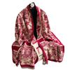 Tropical Jungle Wind Contrasting Colors Double-Sided Imitation Cashmere Scarf Winter High-End Warm Shawl