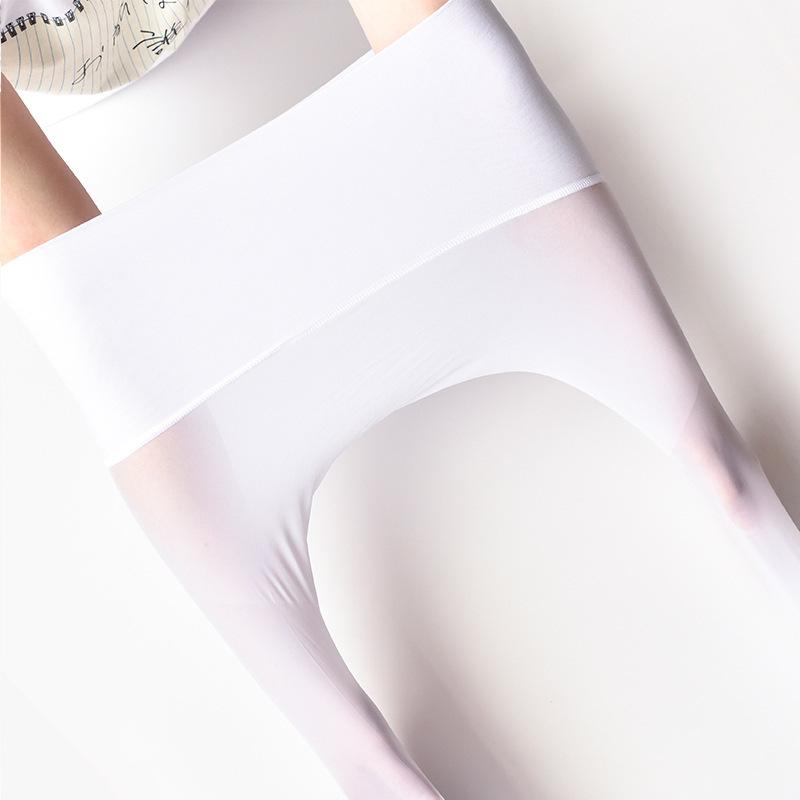 Stockings Women'S Ultra-Thin Invisible Fully Transparent First-Line Crotch Anti-Hook Silk Summer Black Natural Nude High-Transparency 0D Black Silk