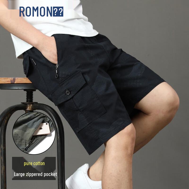 ROMON Men s Summer Straight-Leg Cargo Shorts XL