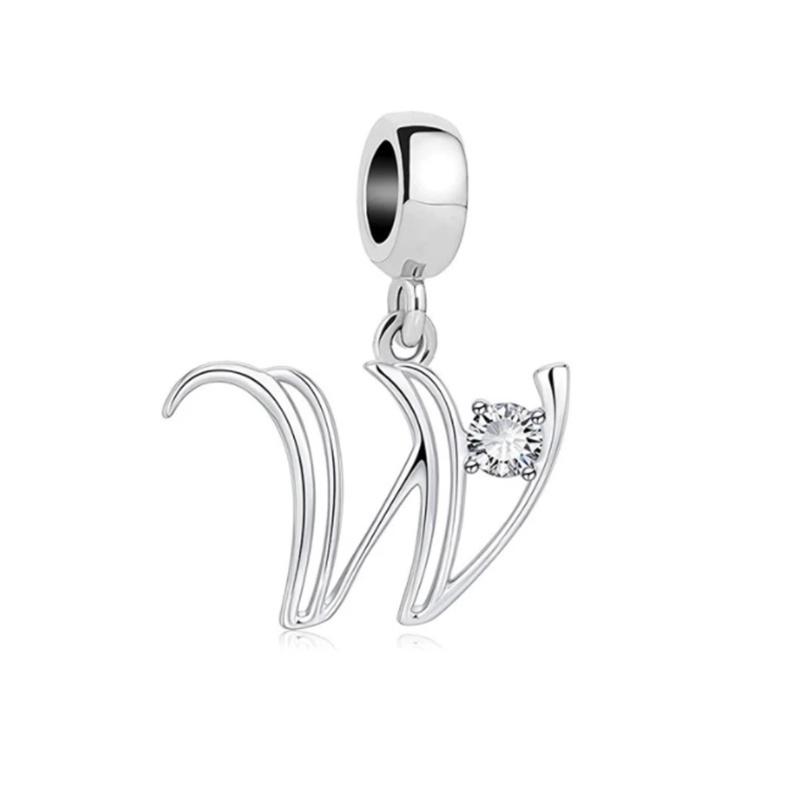 Fine 26 A-Z Lucky Letters Pendant Charm Beads Fit Original Bracelets Necklace Accessories Diy Women Jewelry Gifts