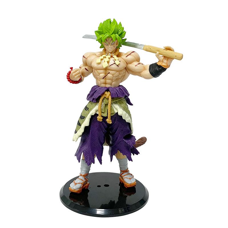 Dragon Ball ZLK Samurai Son Goku Broly Super Saiyan PVC Action Figures Anime PVC Model Toys Collection Doll Desk Ornaments Gift