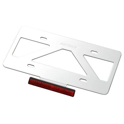 Daytona 99681 Motorcycle License Plate Holder, 126 Cc or Larger, Lightweight, Stabilizer, Includes Reflector, Clear, Compatible with 2021 Standards