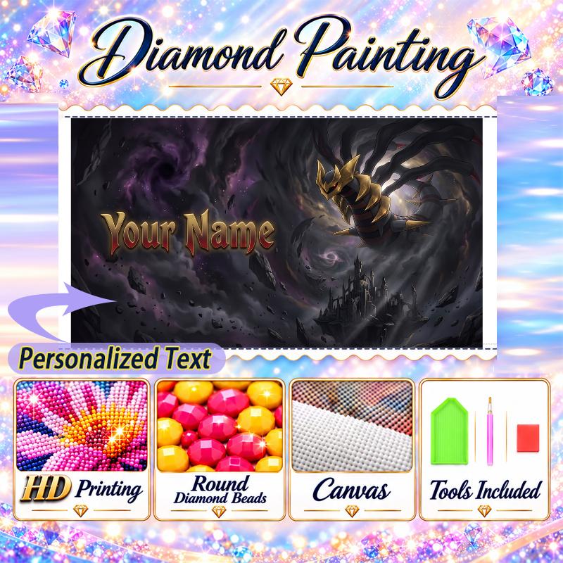 Personalized Giratina Diamond Art Custom Name 5D Diamond Painting Full Drill DIY Craft