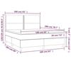 3141706 vidaXL Lit à sommier tapissier avec matelas Gris foncé 160x200cm Tissu