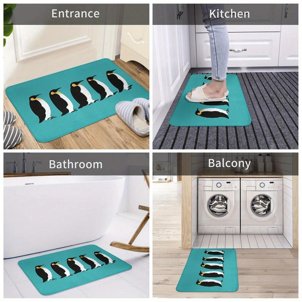 1PC Cute Cats Pattern Door Mats Kitchen Rugs Non-Slip Pop Design Living Room Rugs Bath Mat Carpet for Home Sink Laundry Decor