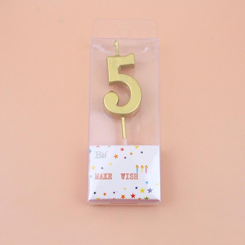 Golden Number Candles 0-9 Birthday Cake Candles High Quality Local Gold Number Candles