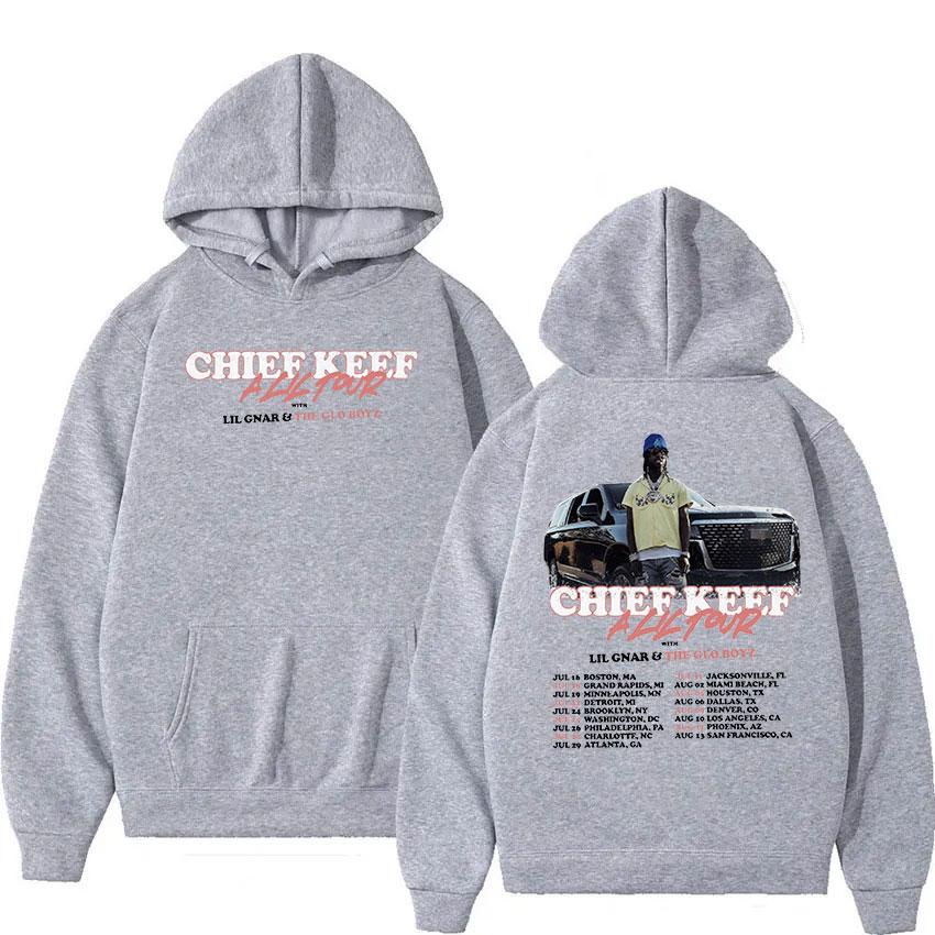 Rapper Chief Keef A Lil 2024 Music Tour Print Hoodie Men's Retro Fashion Pullover Sweatshirt Hip Hop Clothing Oversized Hoodies
