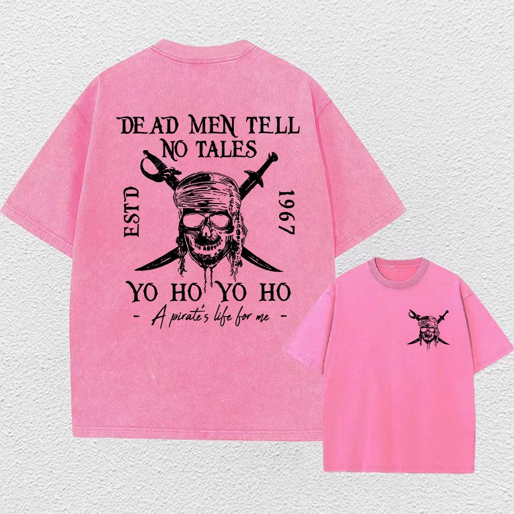 

Washed Short Pirates Of The Caribbean Dead Men Tell No Tales Shirt Sleeve Oversized Bookish Shirt Yk Unisex Top Streetwear S