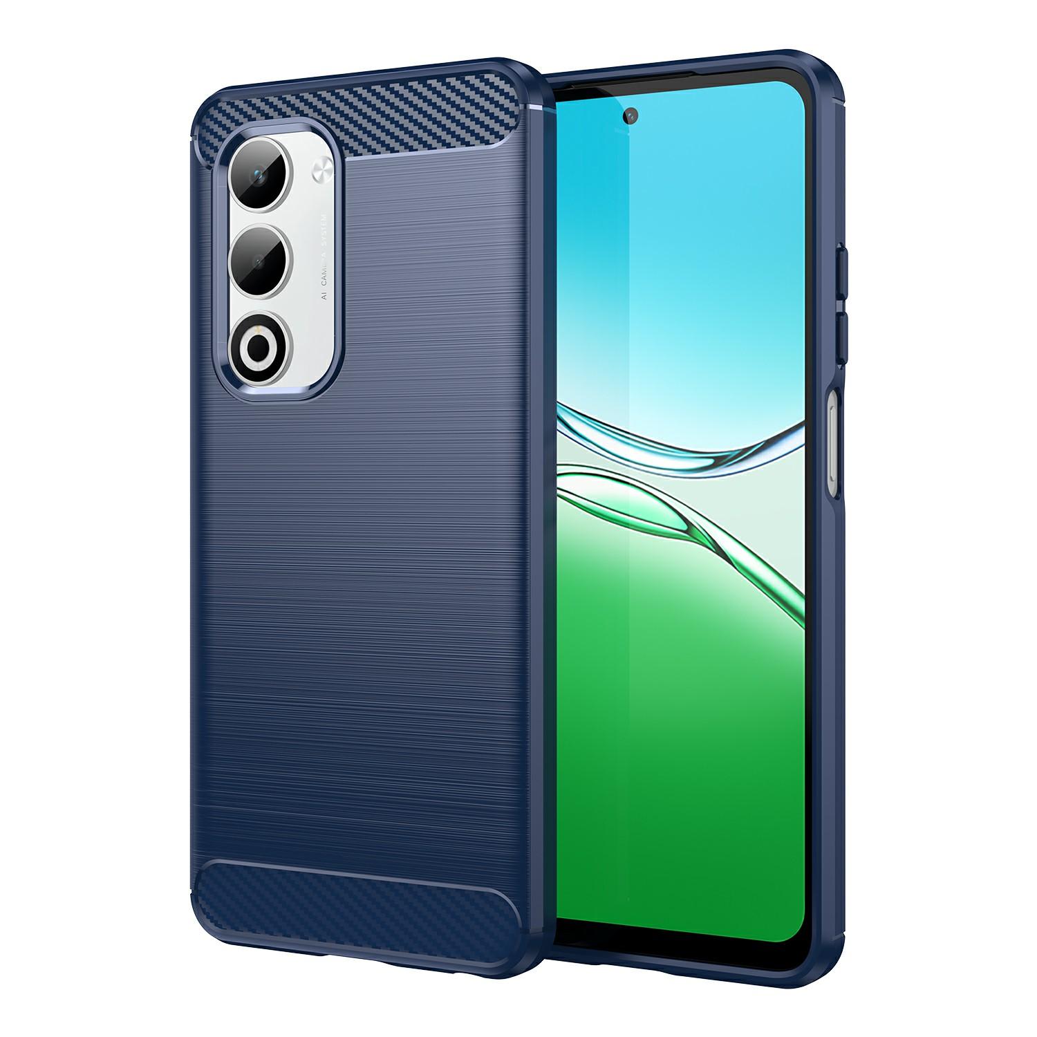 

Для Oppo A5 5G/A5 4G Чехол Защитная крышка для телефона Текстура углеродного волокна Матовый Blue